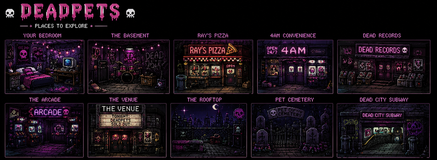 DEADPETS Dead City world map
